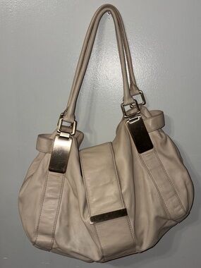 Banana Republic - Beige Leather Tote Shoulder Bag - Soft Cream Handbag